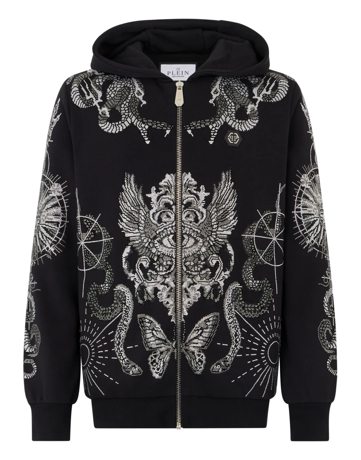 Zip Hoodie Tattoo Stones, цвет: Черный