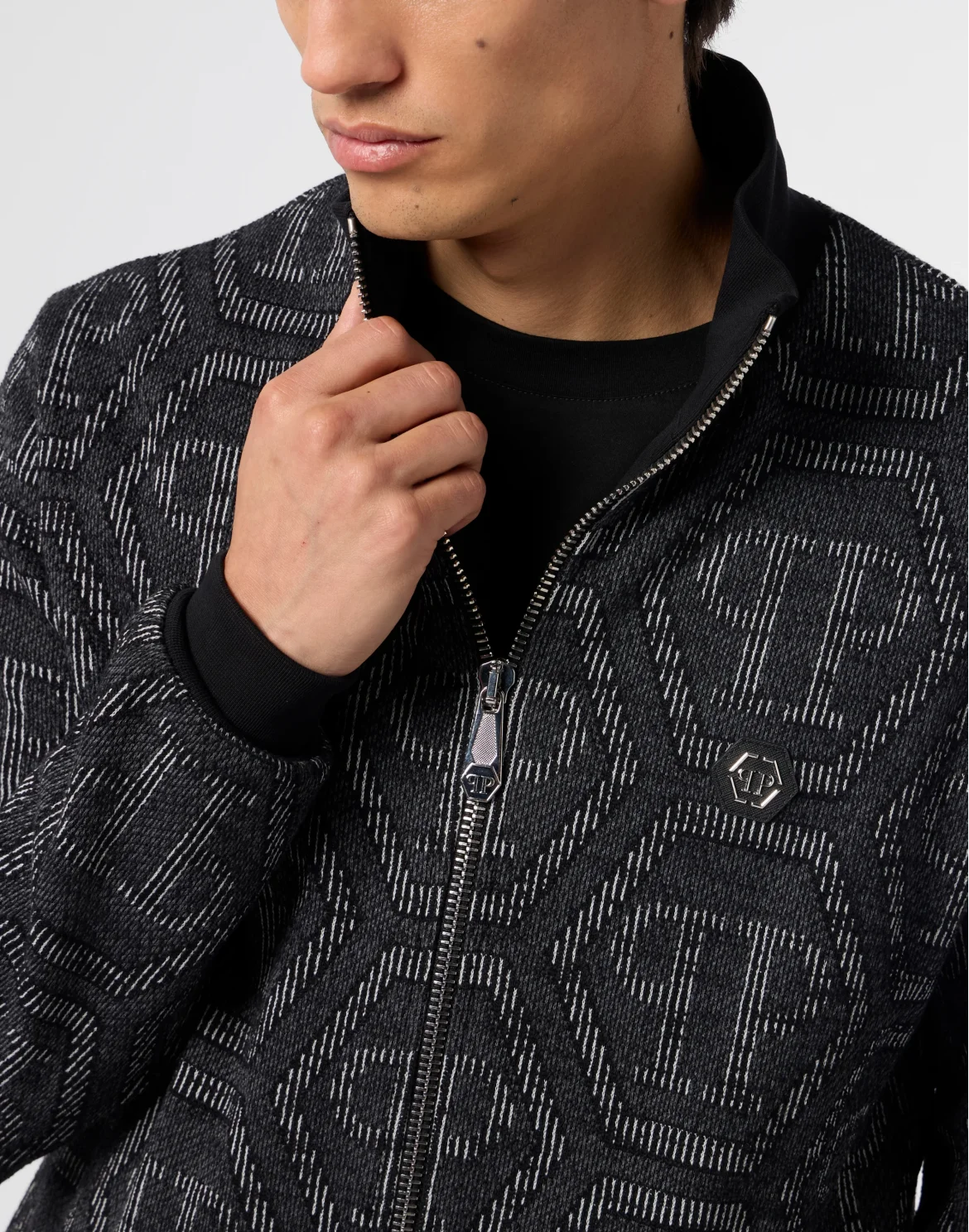 Jacquard Tracksuit Jacket Monogram, цвет: Черный
