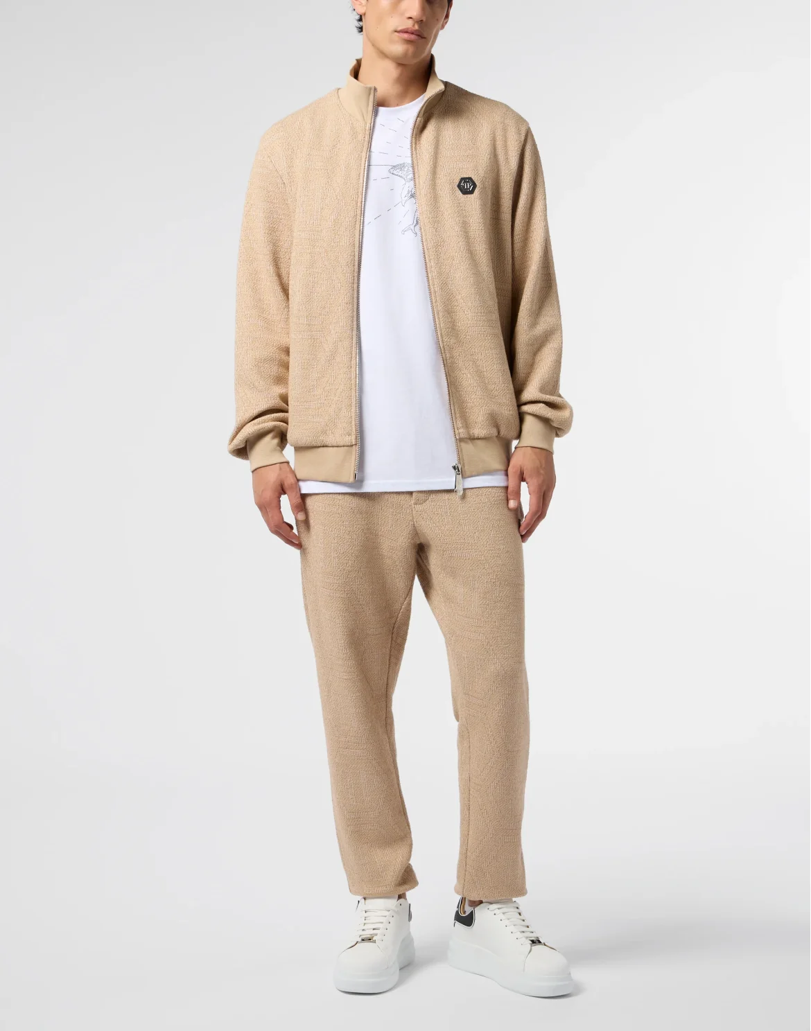 Jacquard Tracksuit Jacket Monogram, цвет: Бежевый