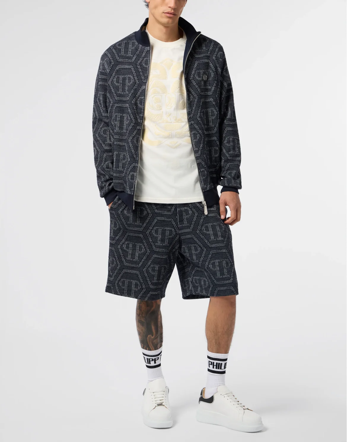Jacquard Tracksuit Jacket Monogram, цвет: Синий