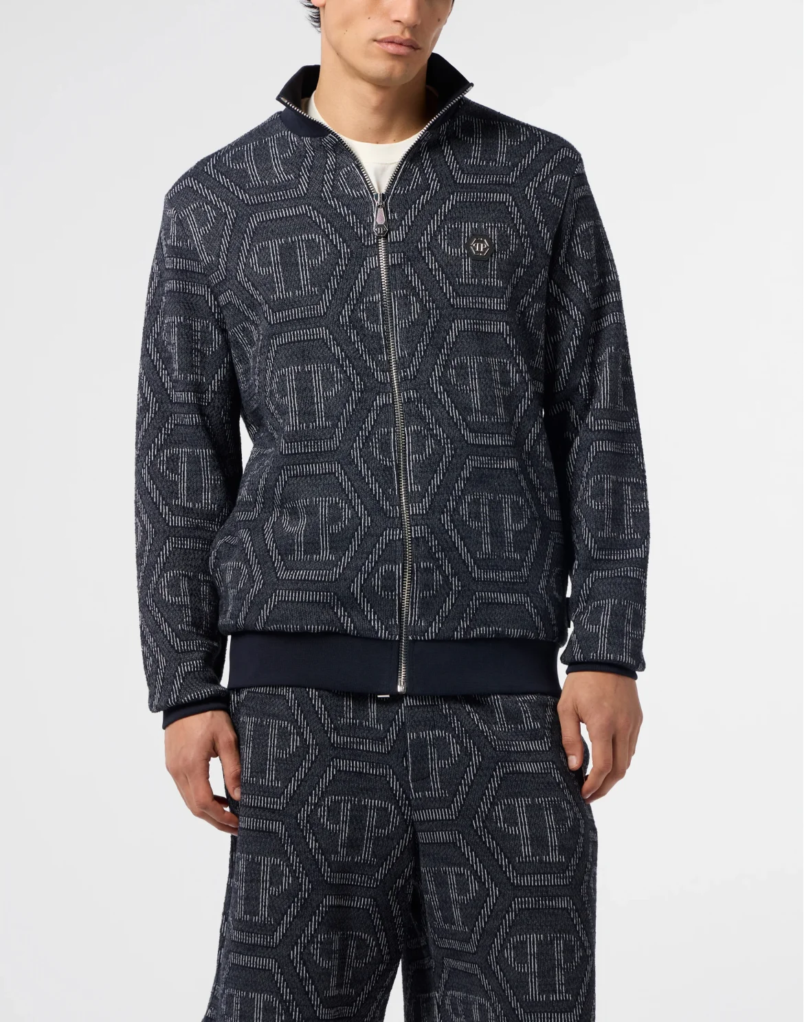 Jacquard Tracksuit Jacket Monogram, цвет: Синий
