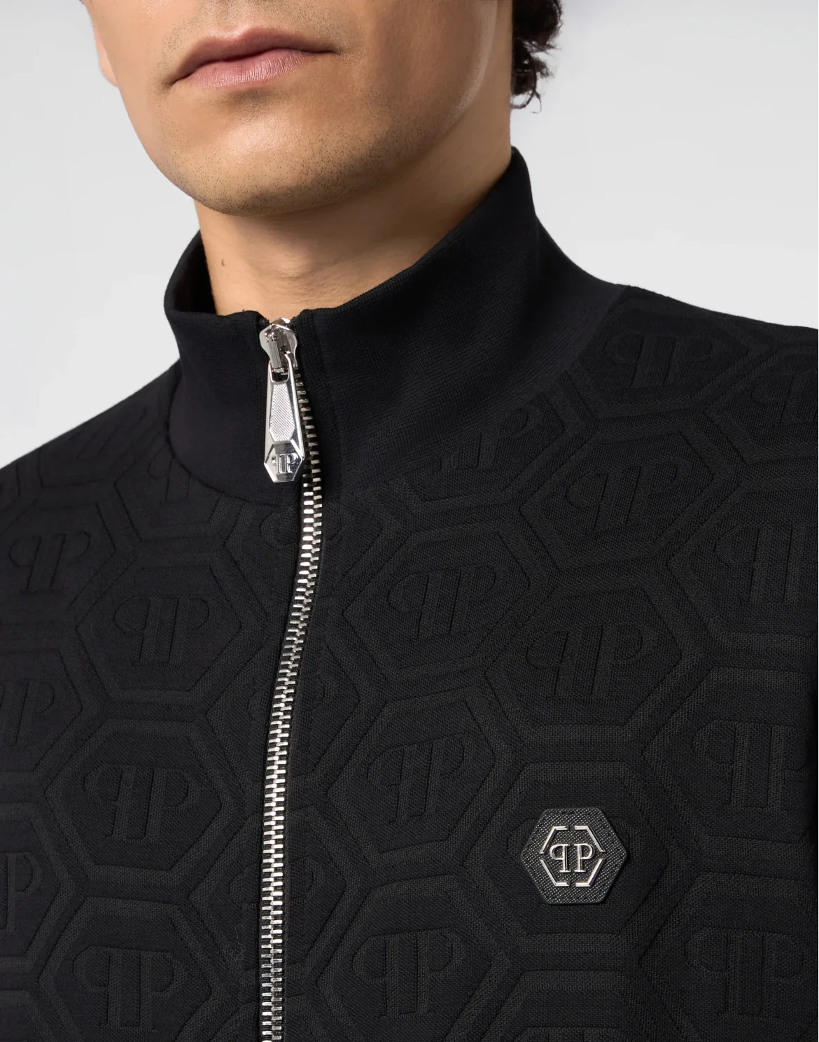 Padded Tracksuit Jacket Biker Monogram, цвет: Черный