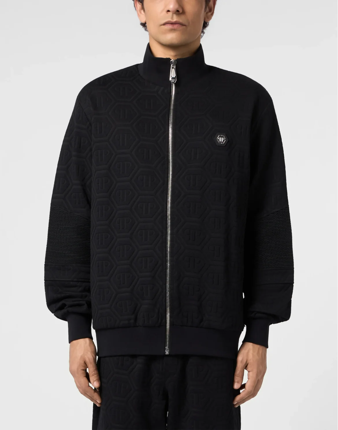 Padded Tracksuit Jacket Biker Monogram, цвет: Черный