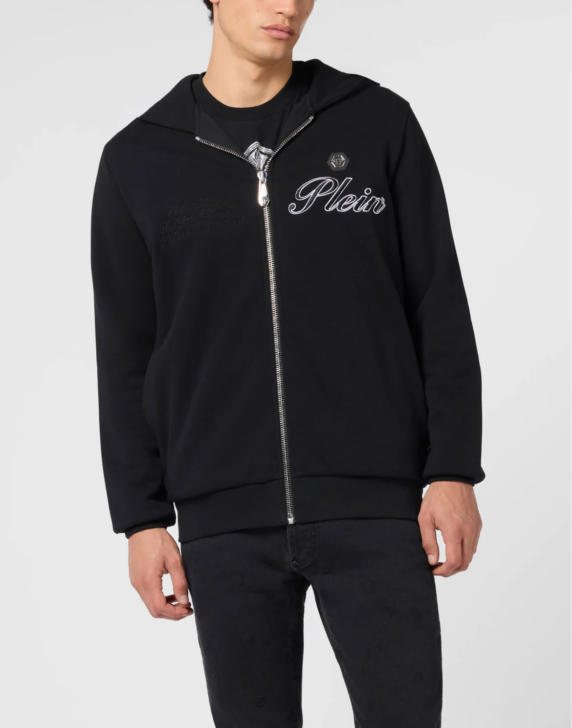 Zip Hoodie Signature Embroidery, цвет: Черный