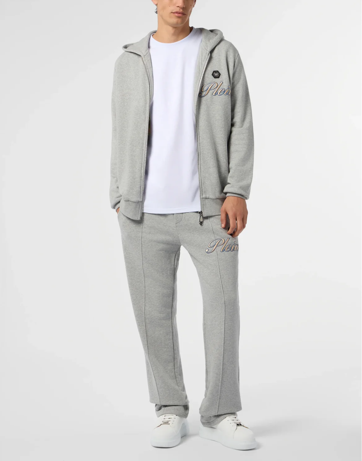 Zip Hoodie Signature Embroidery, цвет: Серый