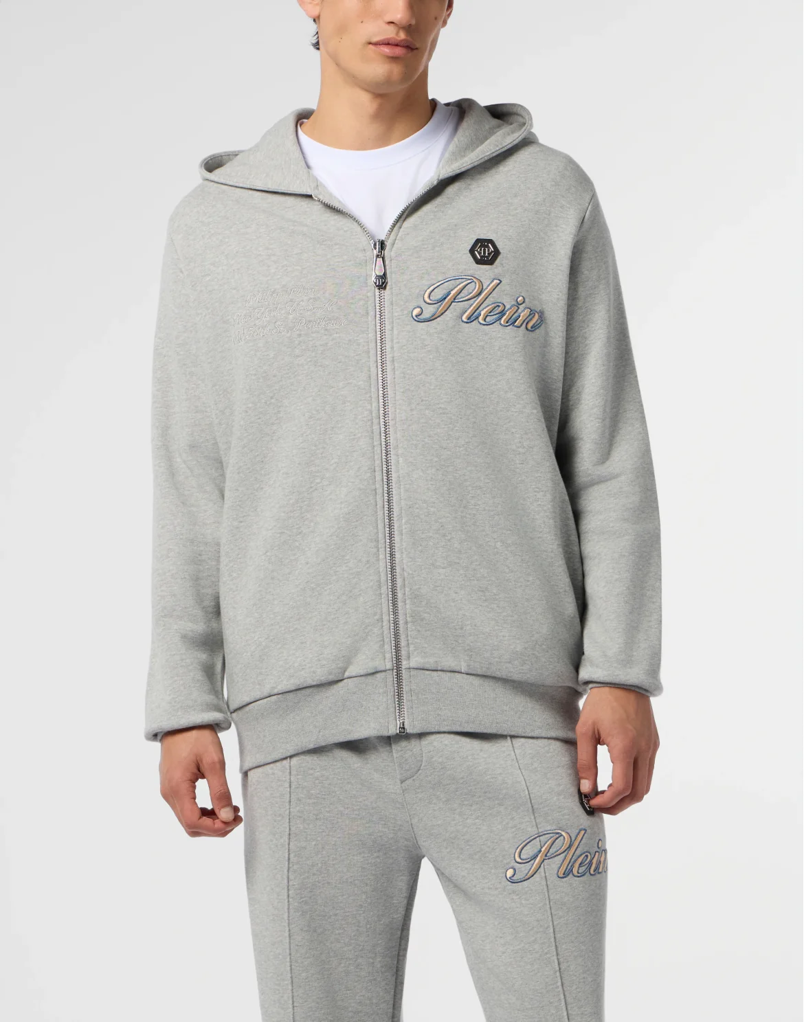 Zip Hoodie Signature Embroidery, цвет: Серый