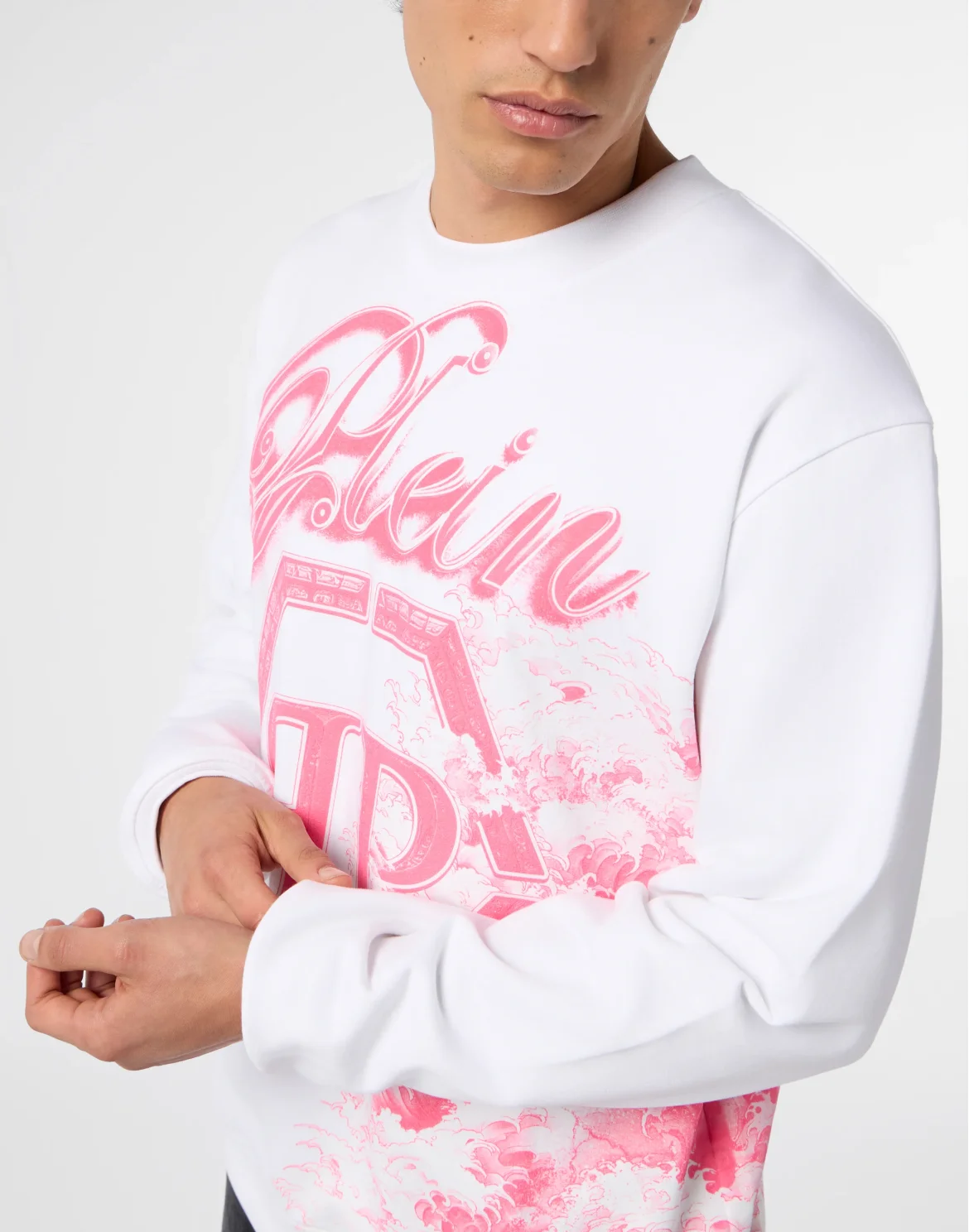 Round Neck Sweatshirt Ceramic Signature, цвет: Белый