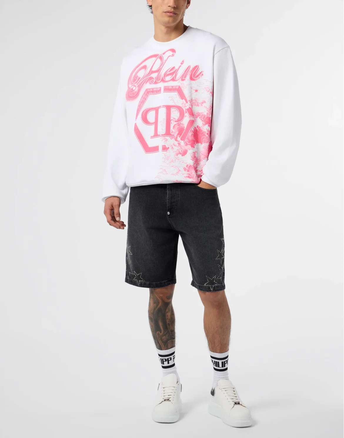 Round Neck Sweatshirt Ceramic Signature, цвет: Белый