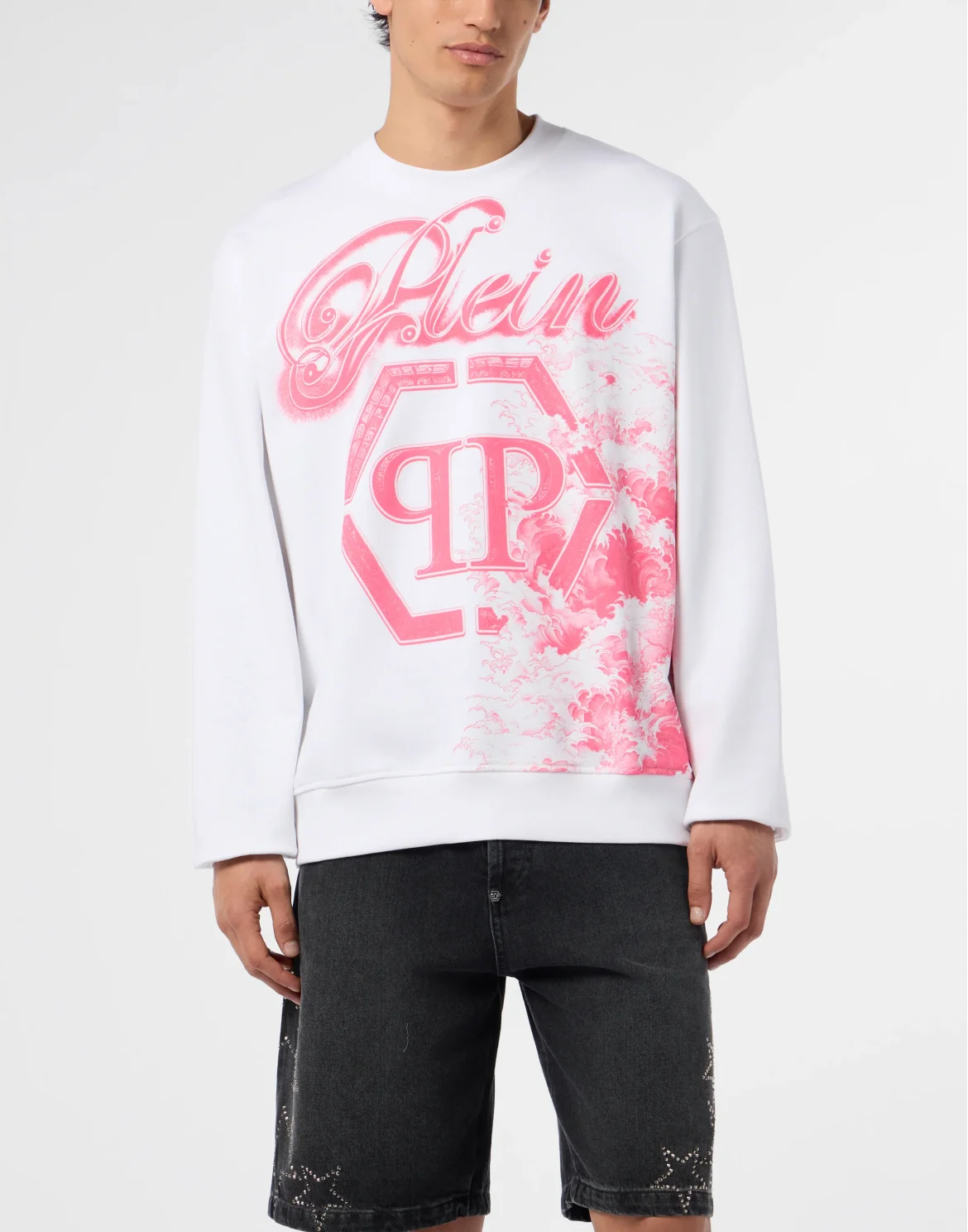 Round Neck Sweatshirt Ceramic Signature, цвет: Белый