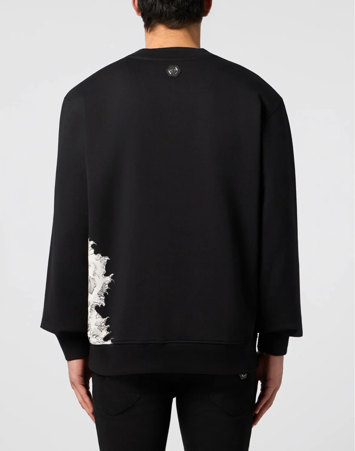 Round Neck Sweatshirt Ceramic Signature, цвет: Черный
