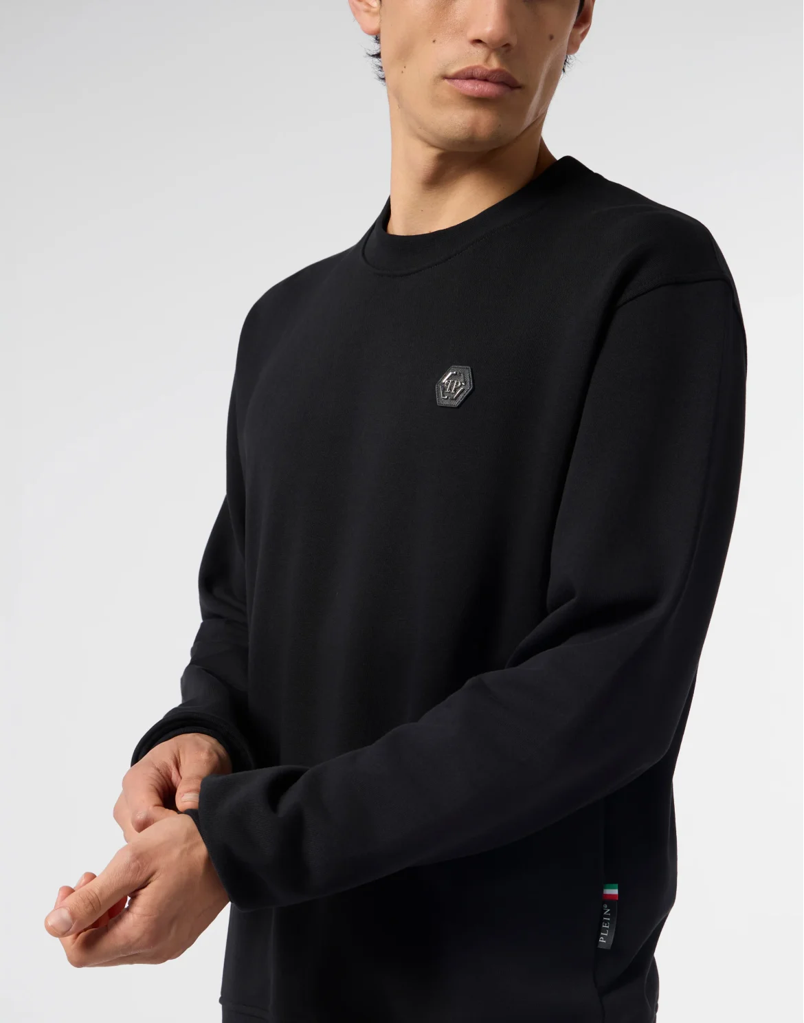 Round Neck Sweatshirt Basic, цвет: Черный