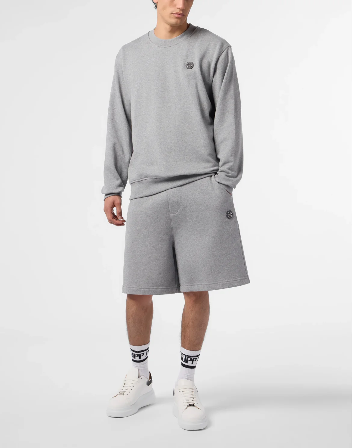 Round Neck Sweatshirt Basic, цвет: Серый