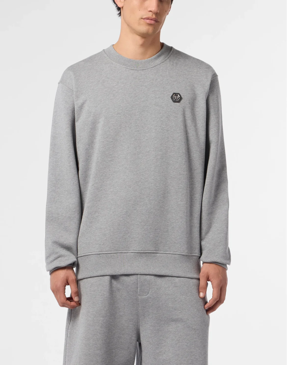 Round Neck Sweatshirt Basic, цвет: Серый
