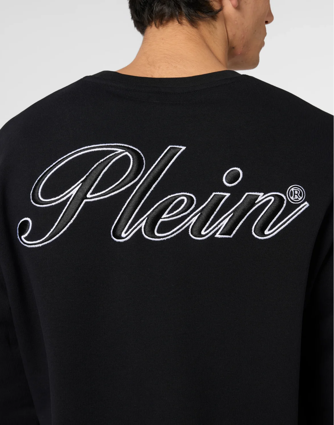 Round Neck Sweatshirt Signature, цвет: Черный