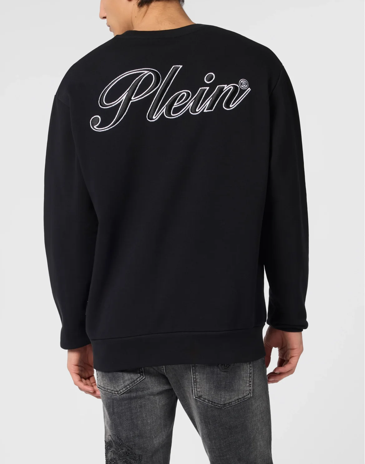 Round Neck Sweatshirt Signature, цвет: Черный