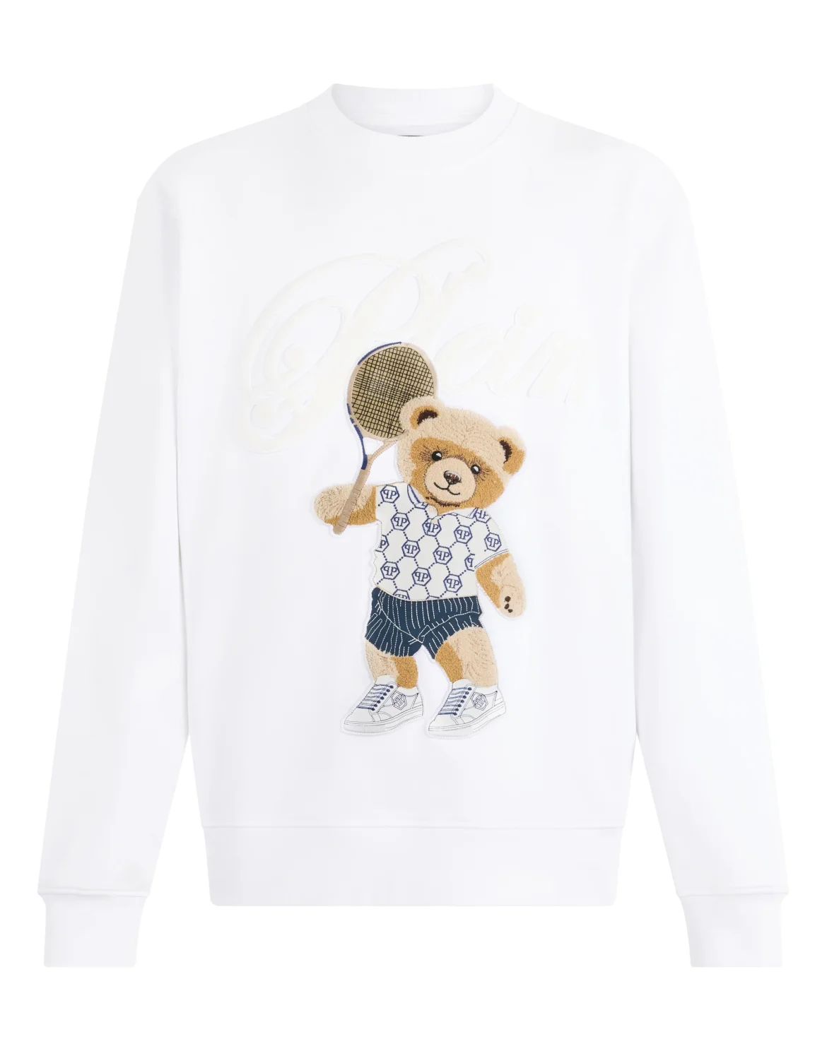 Round Neck Sweatshirt Teddy Tennis, цвет: Белый