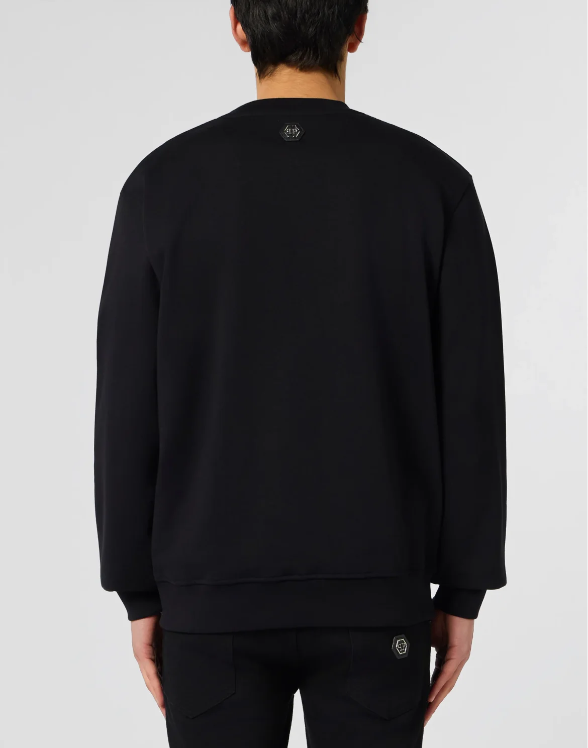 Round Neck Sweatshirt Teddy, цвет: Черный