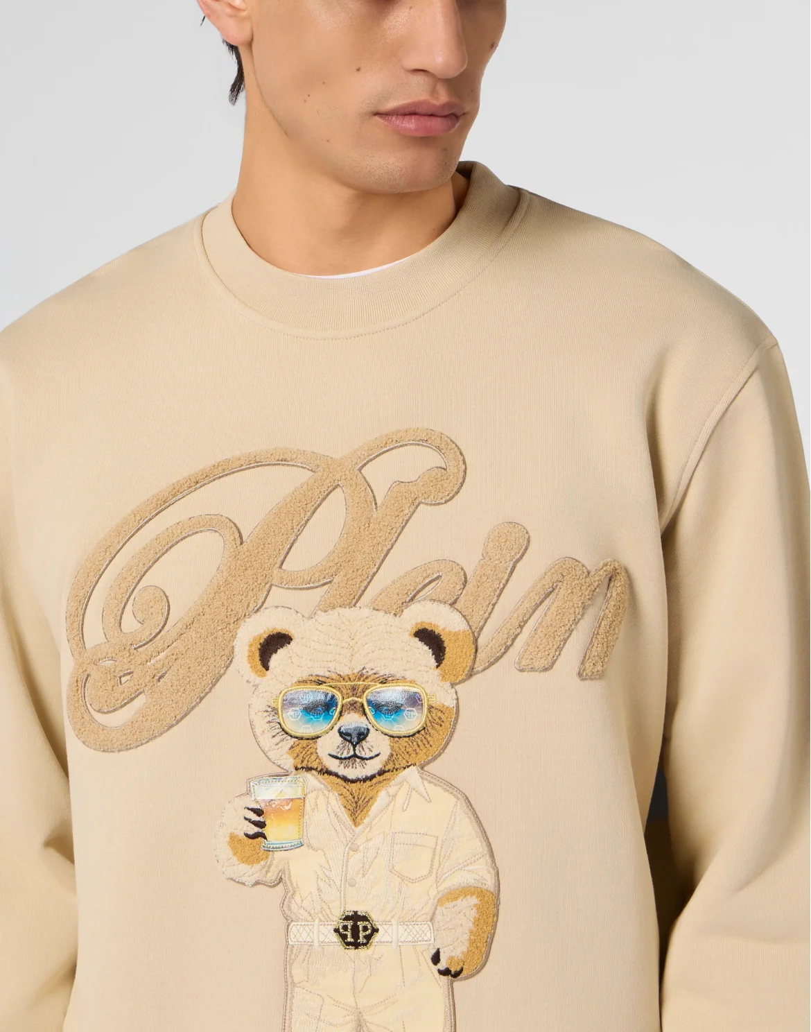 Round Neck Sweatshirt Teddy Boat, цвет: Бежевый