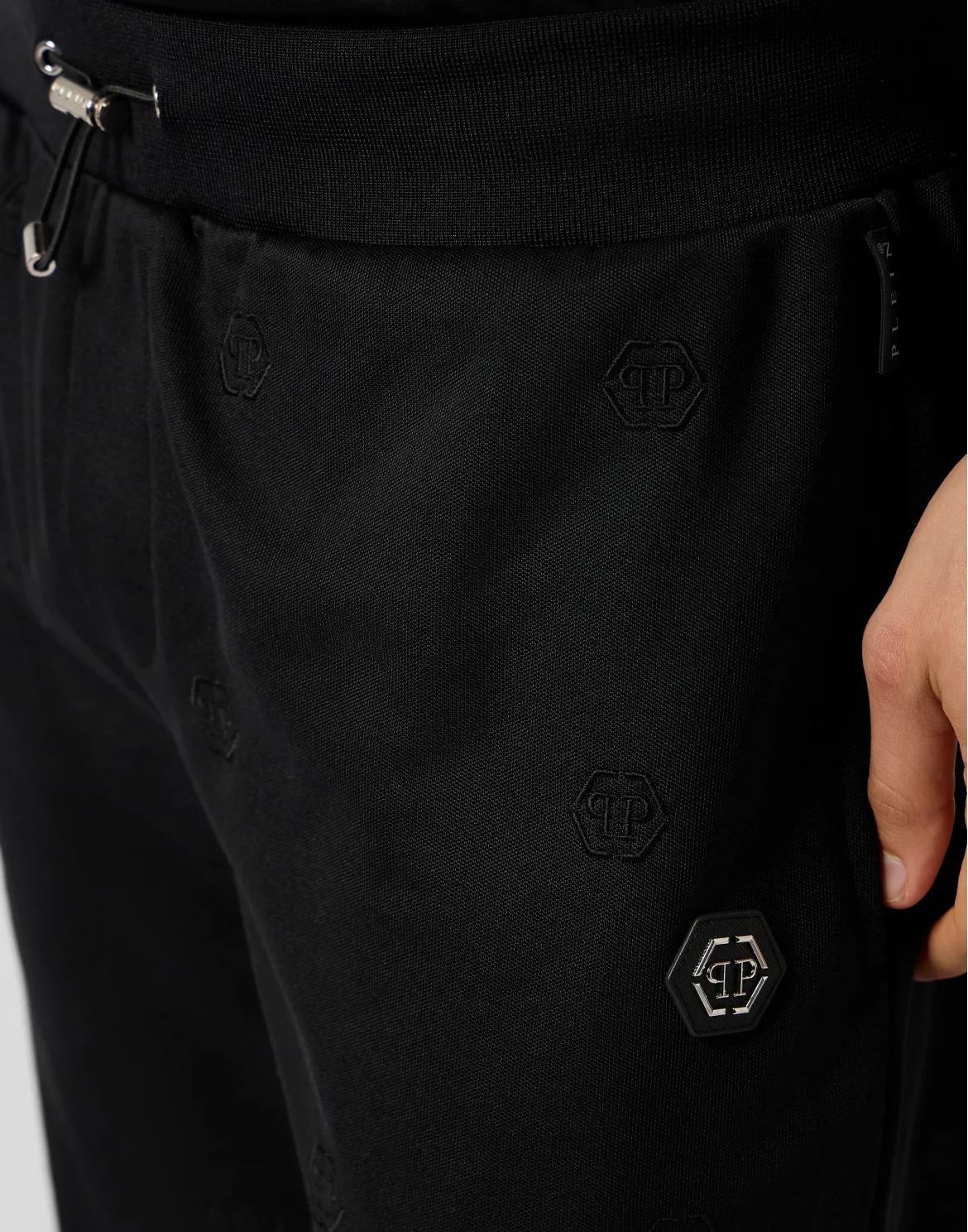 Embroidered Tracksuit Trousers Monogram Monogram, цвет: Черный