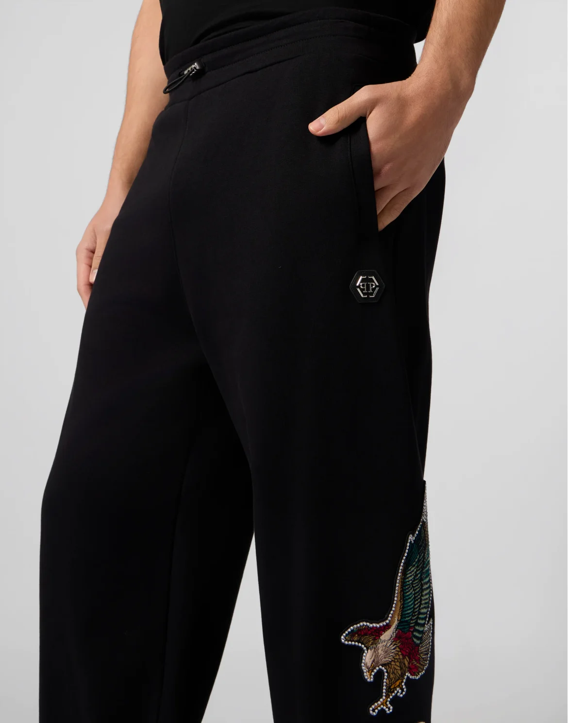 Jogging Pants Tattoo Patches, цвет: Черный
