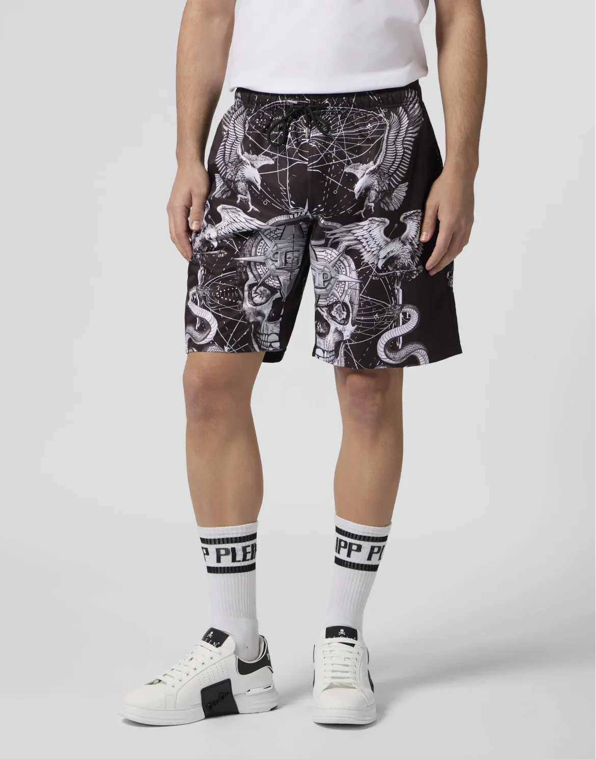 Nylon Shorts Tattoo, цвет: Черный