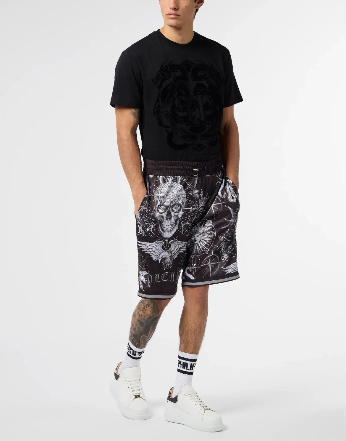 Mesh Basketball Shorts Tattoo, цвет: Черный