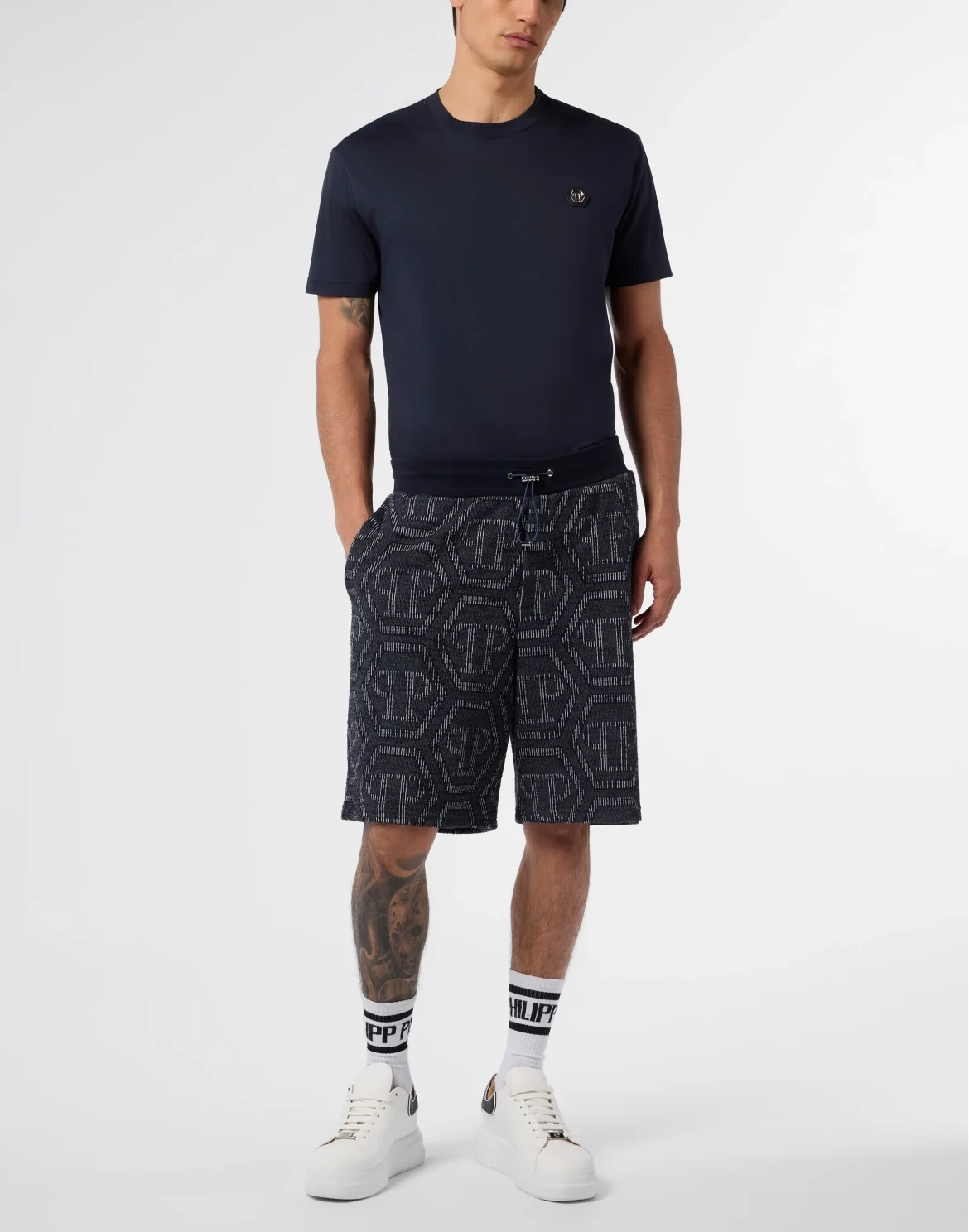 Jacquard Shorts Monogram, цвет: Синий