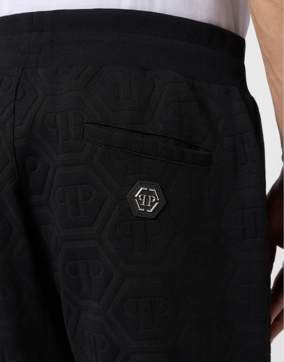 Padded Biker Joggers Monogram, цвет: Черный