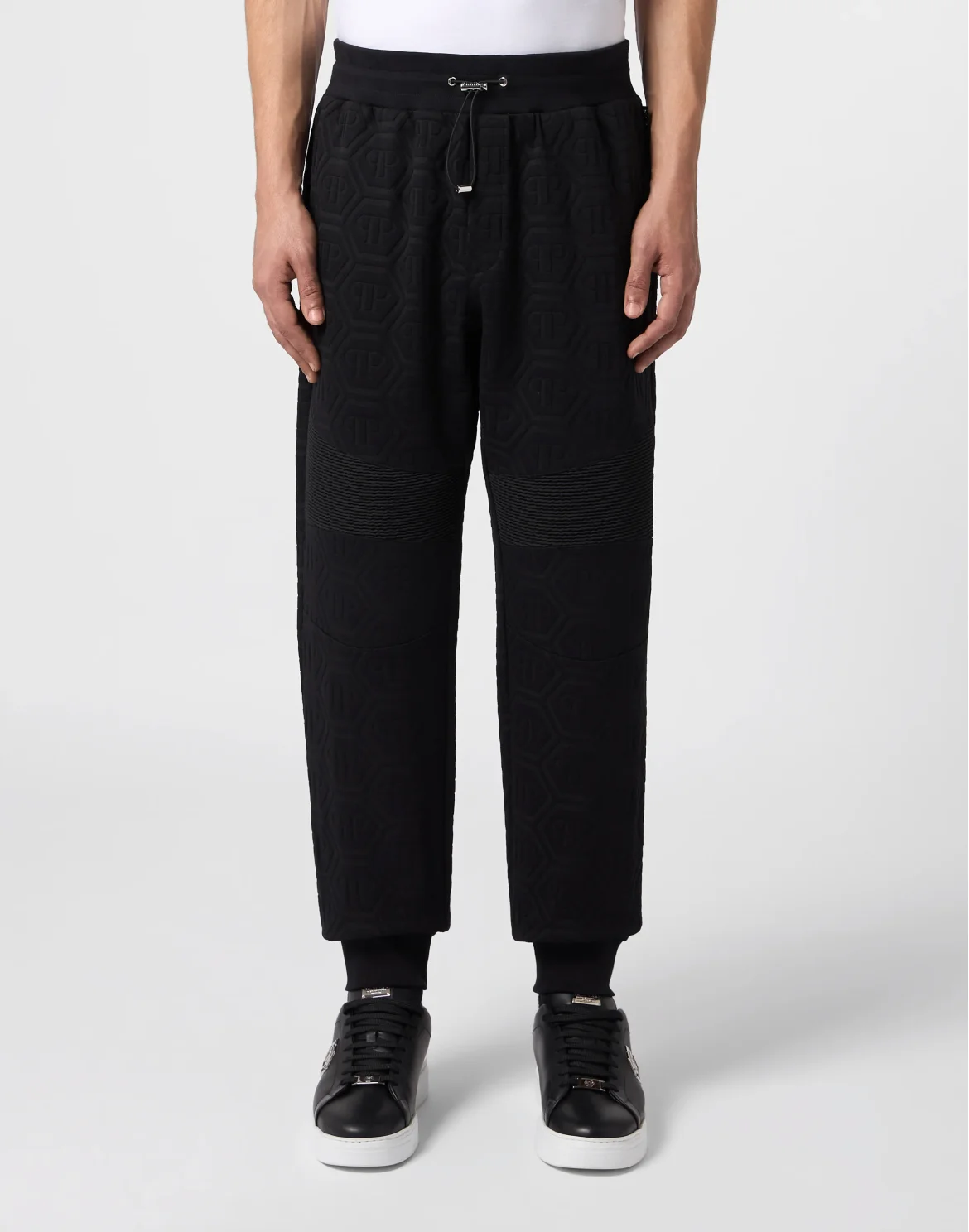 Padded Biker Joggers Monogram, цвет: Черный