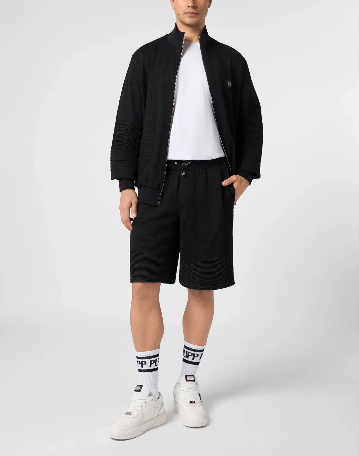 Padded Shorts Biker Monogram, цвет: Черный