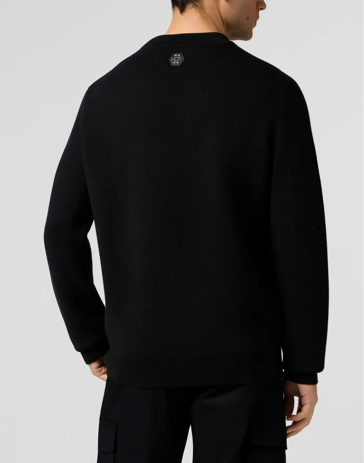 Round Neck Pullover Degrade Skull Strass Skull Strass, цвет: Черный