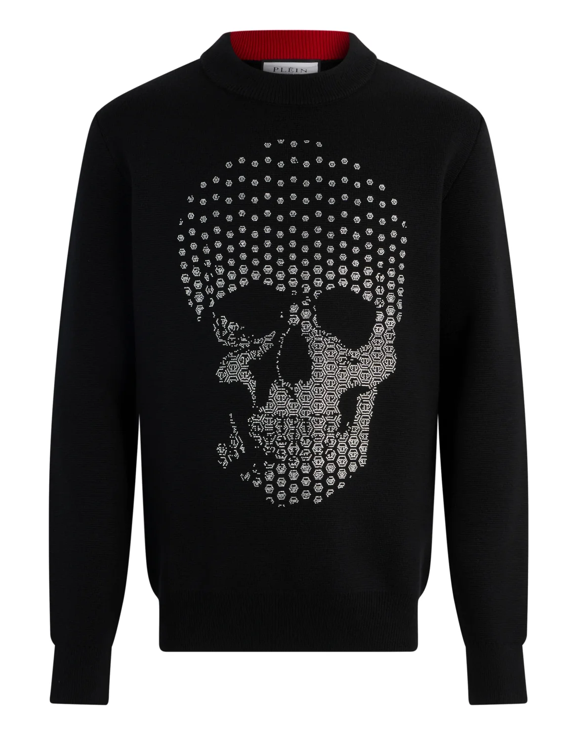Round Neck Pullover Degrade Skull Strass Skull Strass, цвет: Черный
