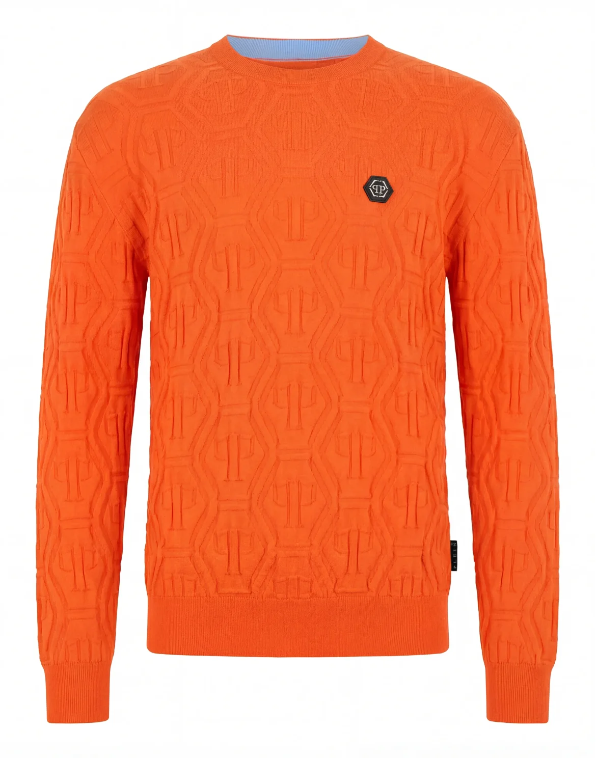 Jacquard Round Neck Pullover Monogram, цвет: Оранжевый