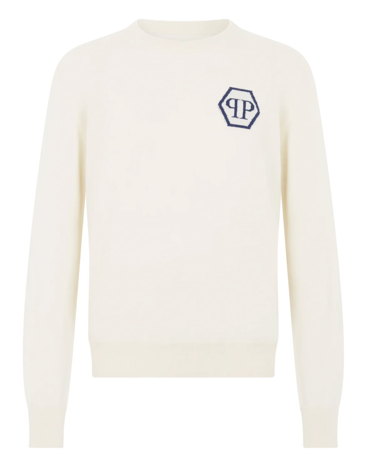 Cashmere Roundneck Pullover Jacquard Hexagon, цвет: Бежевый