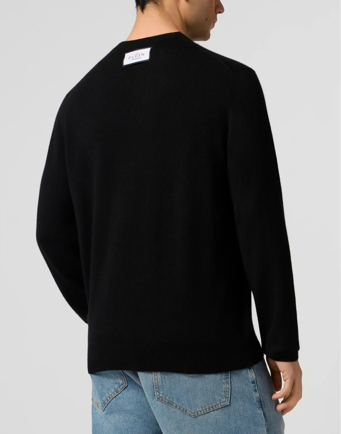Cashmere Roundneck Pullover Jacquard Hexagon, цвет: Черный