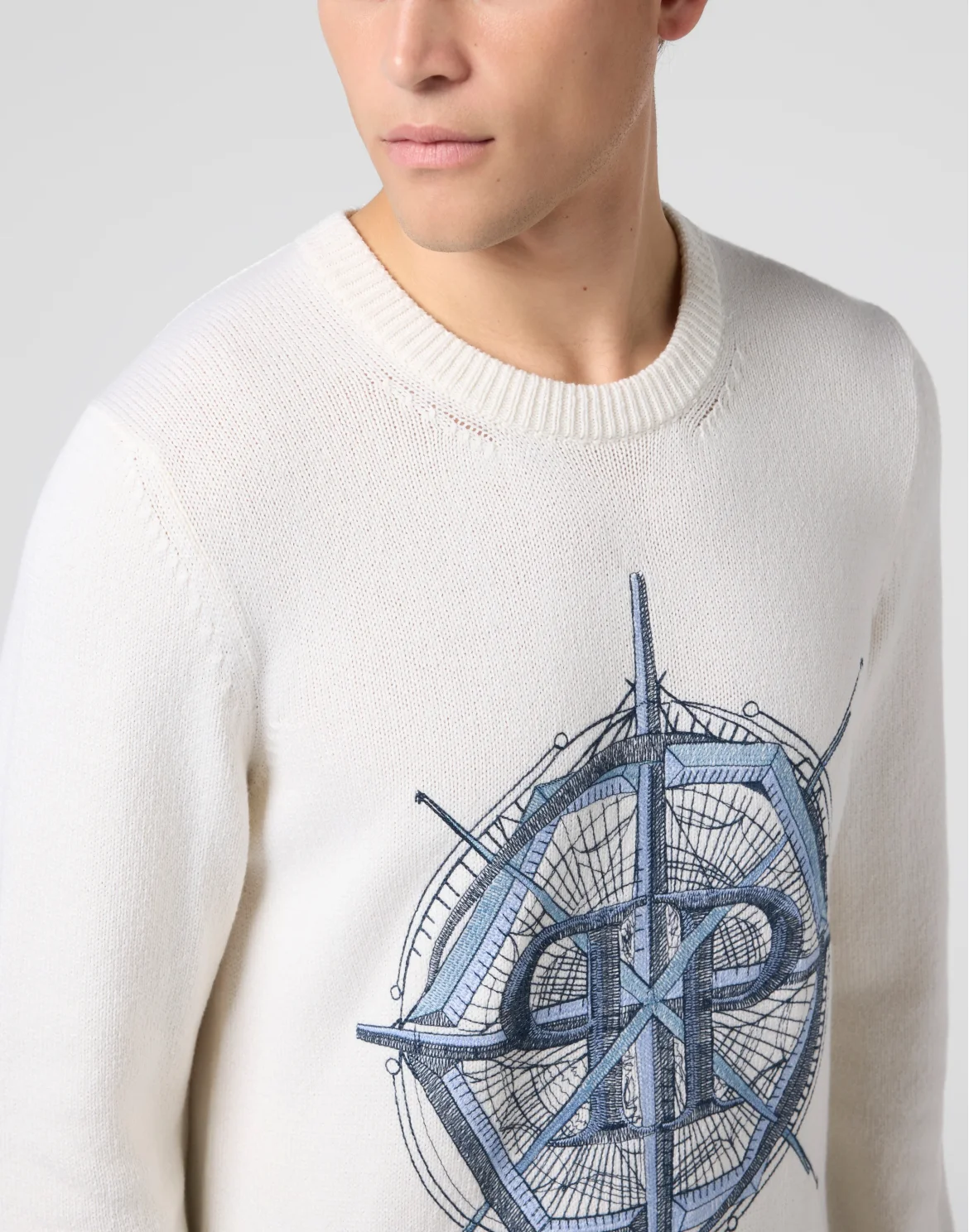 Round Neck Pullover Wind Rose, цвет: Бежевый