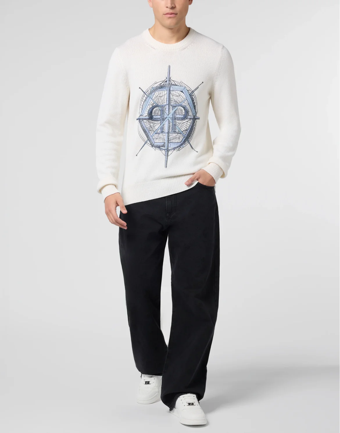 Round Neck Pullover Wind Rose, цвет: Бежевый