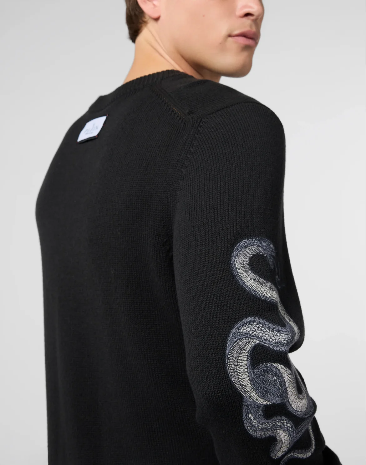 Round Neck Pullover Tattoo, цвет: Черный