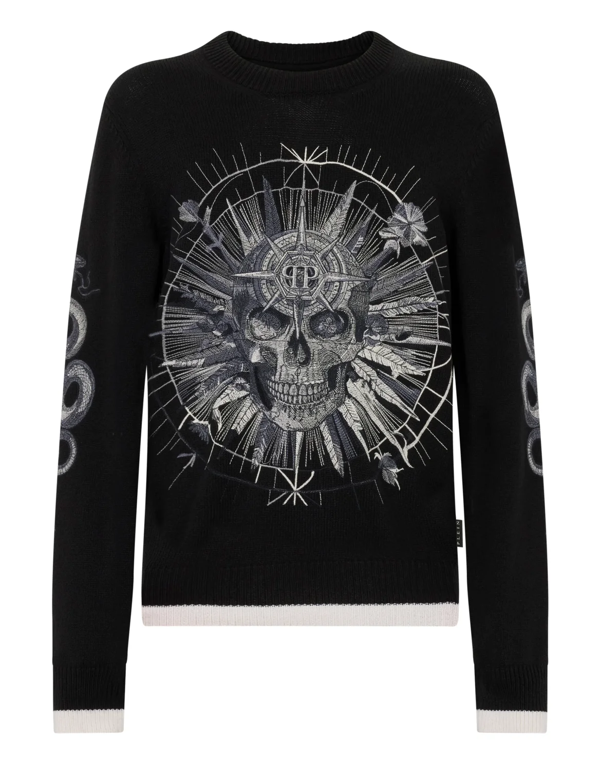Round Neck Pullover Tattoo, цвет: Черный