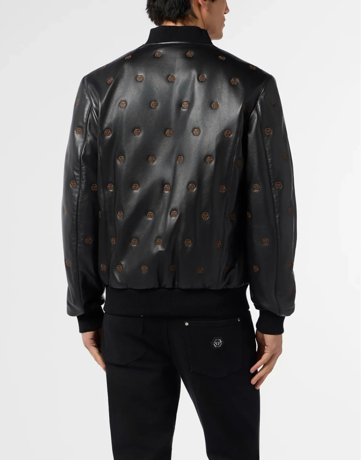 Embroidered Nappa Leather Bomber Monogram Monogram, цвет: Черный