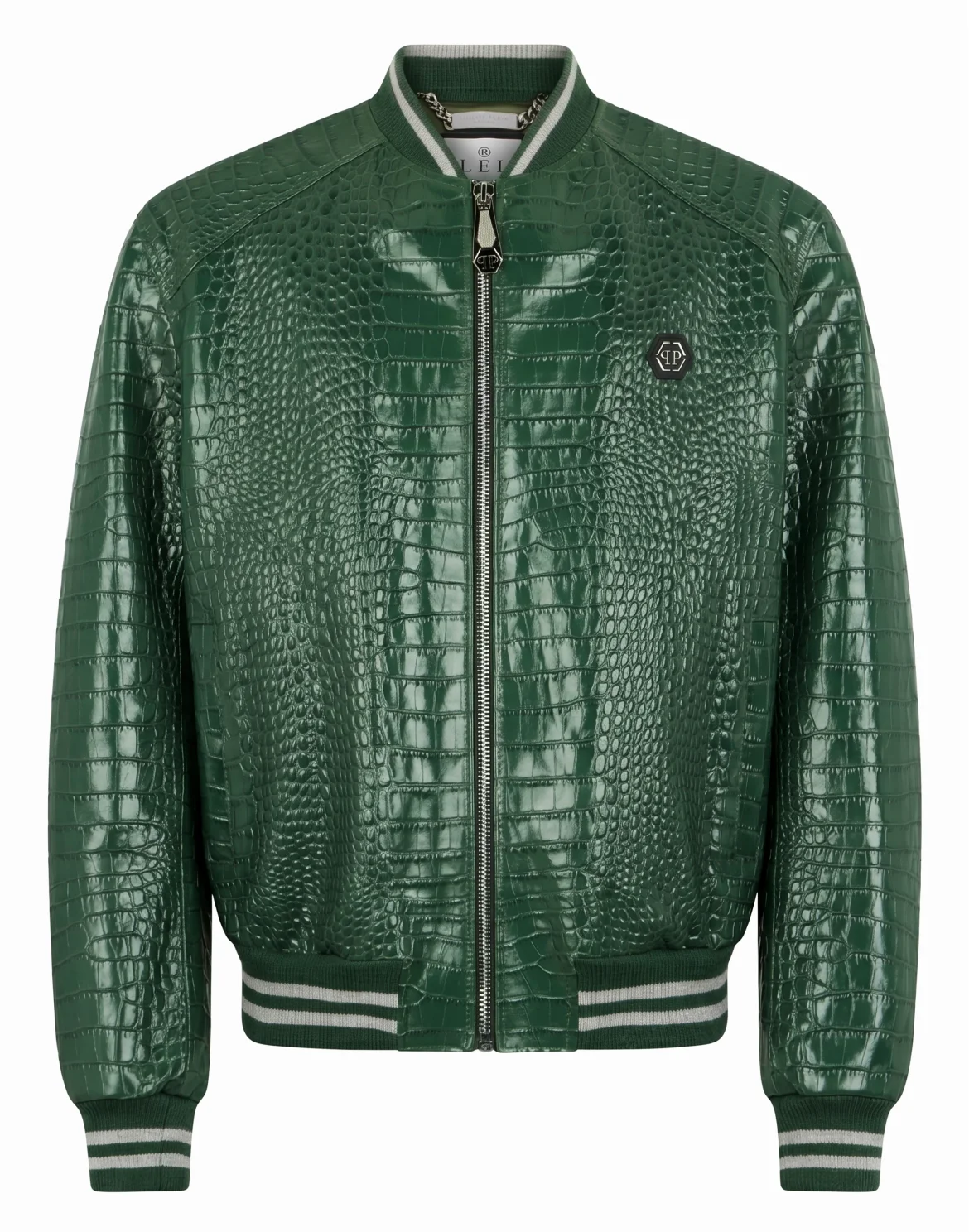 Leather Bomber Jacket Cocco, цвет: Зеленый