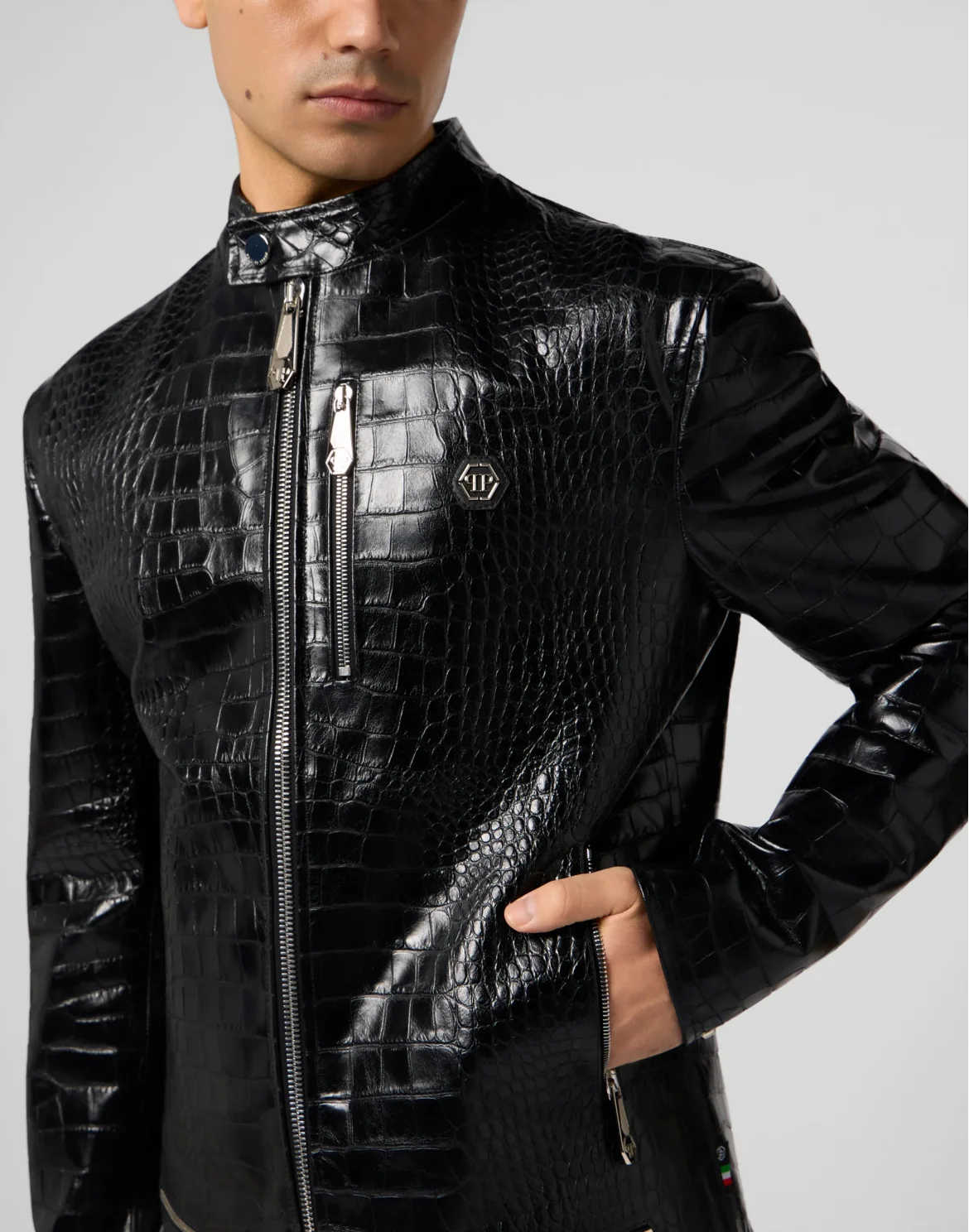 Leather Moto Jacket Cocco, цвет: Черный