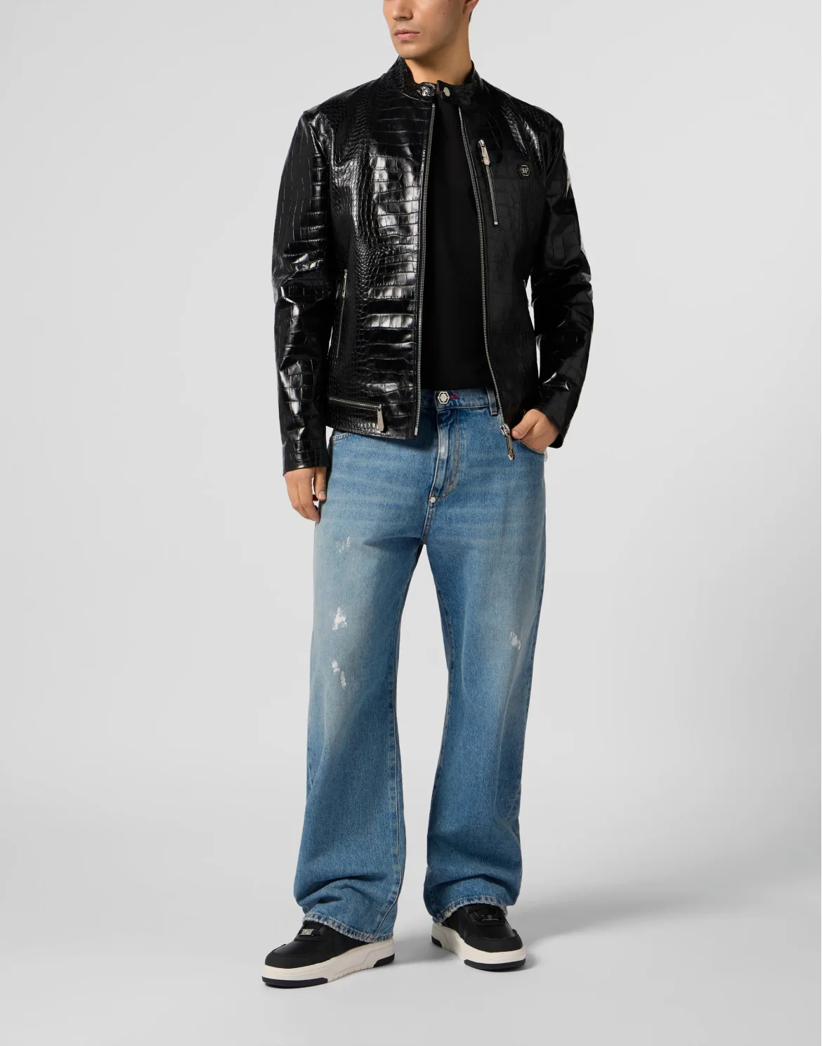 Leather Moto Jacket Cocco, цвет: Черный