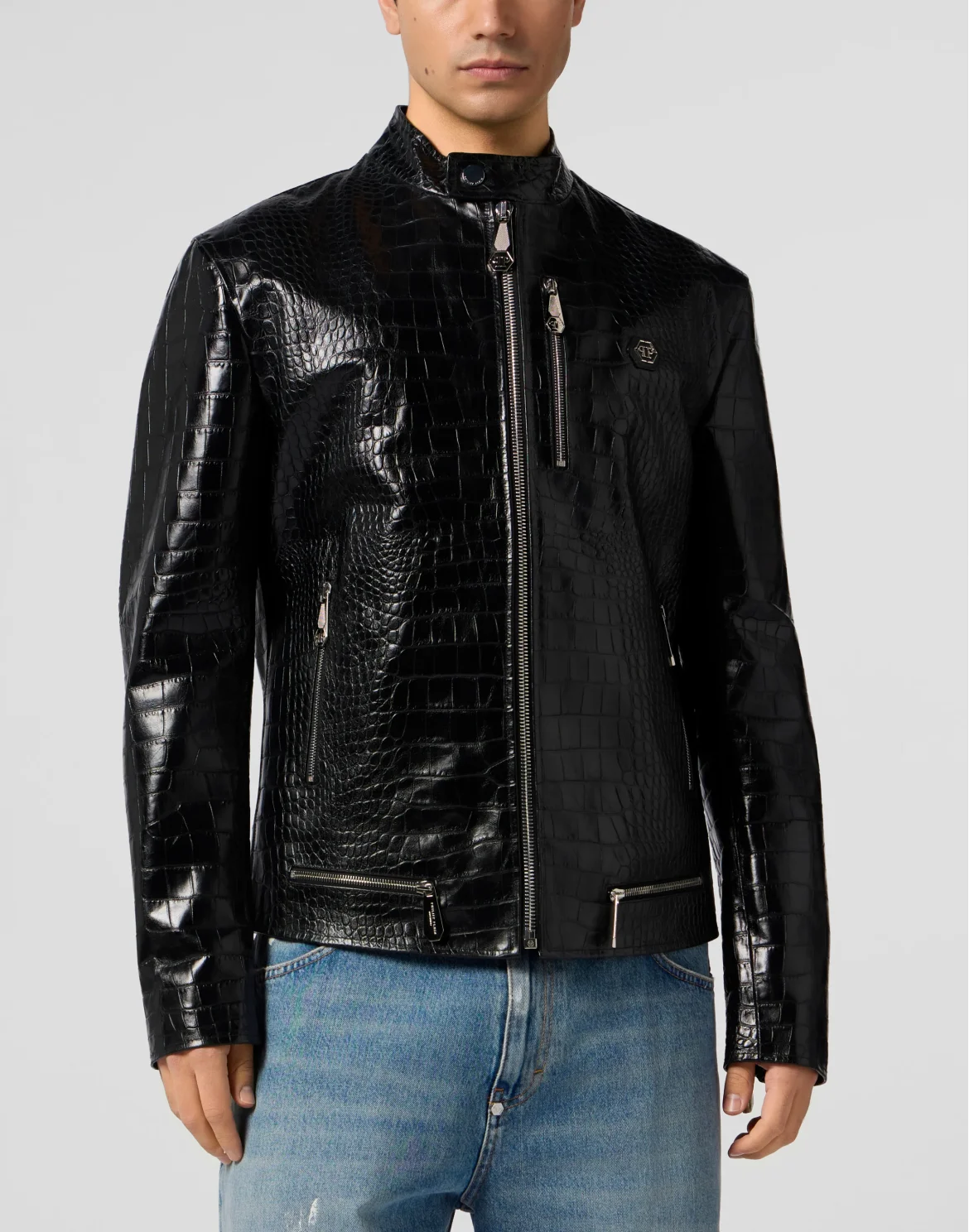 Leather Moto Jacket Cocco, цвет: Черный