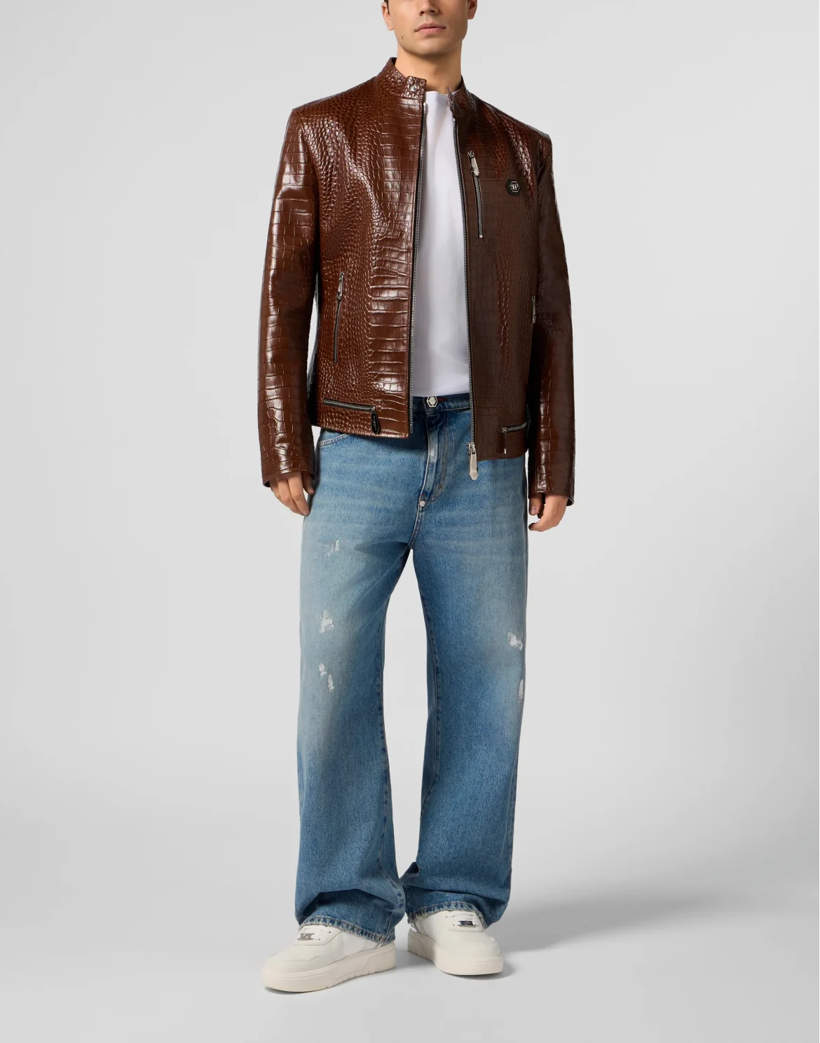 Leather Moto Jacket Cocco, цвет: Коричневый