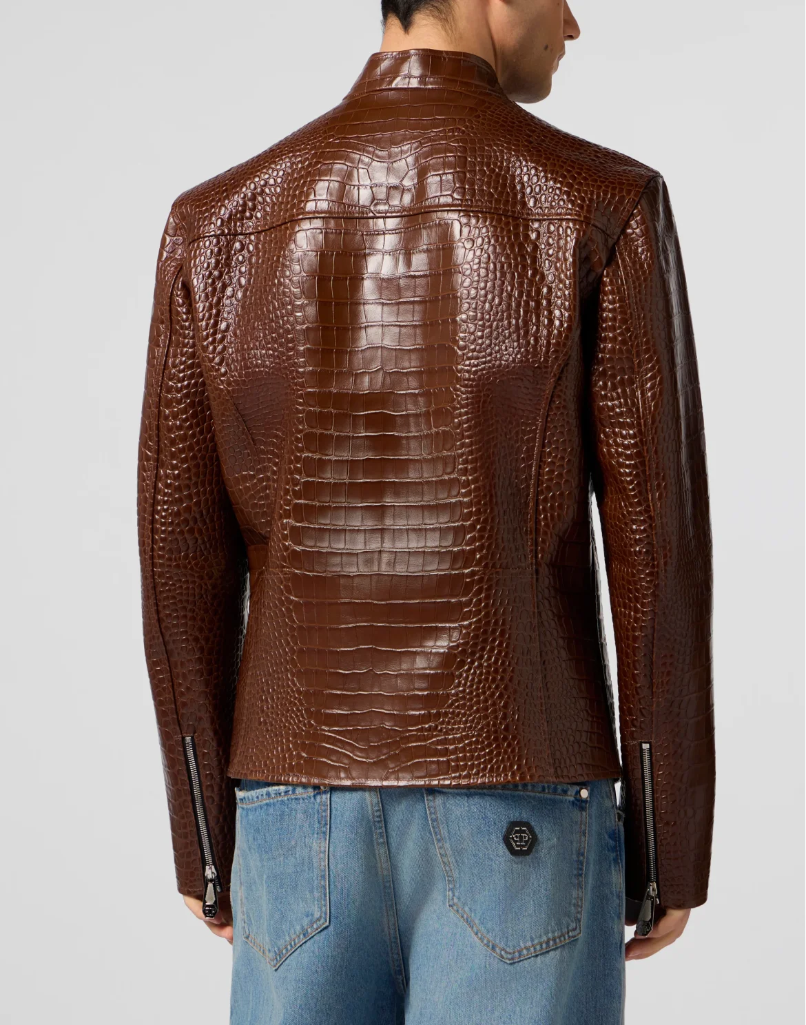 Leather Moto Jacket Cocco, цвет: Коричневый