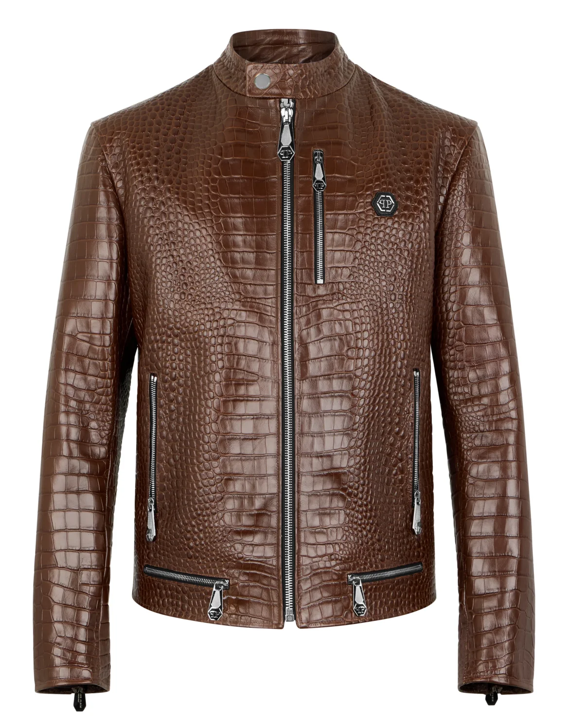 Leather Moto Jacket Cocco, цвет: Коричневый