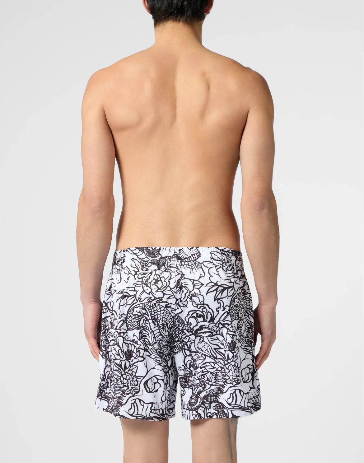Nylon Shorts Skull Dragon, цвет: Белый