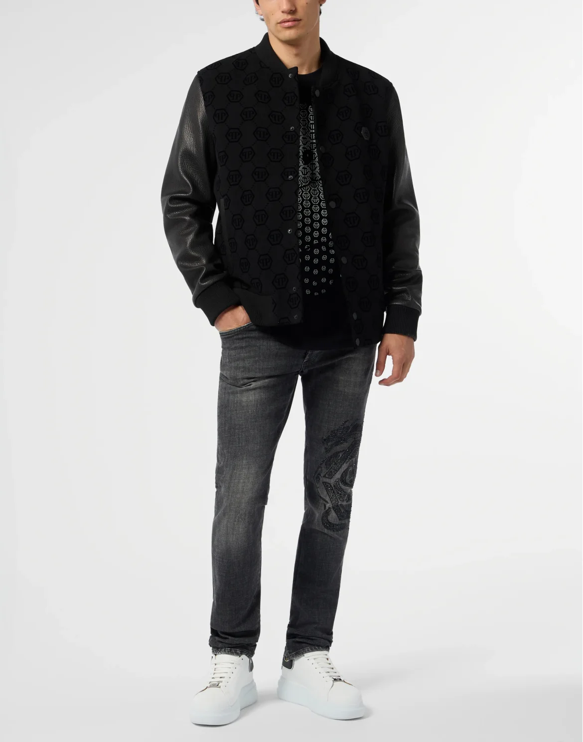 Varsity Bomber Monogram Monogram, цвет: Черный