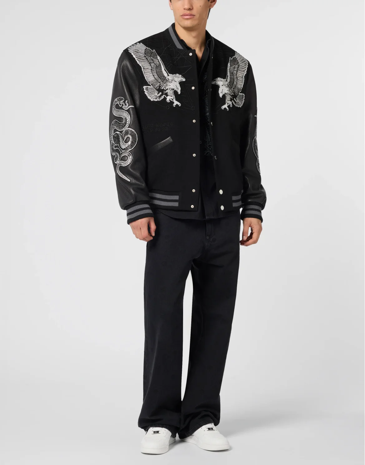 Composed Varsity Bomber Tattoo Strass, цвет: Черный